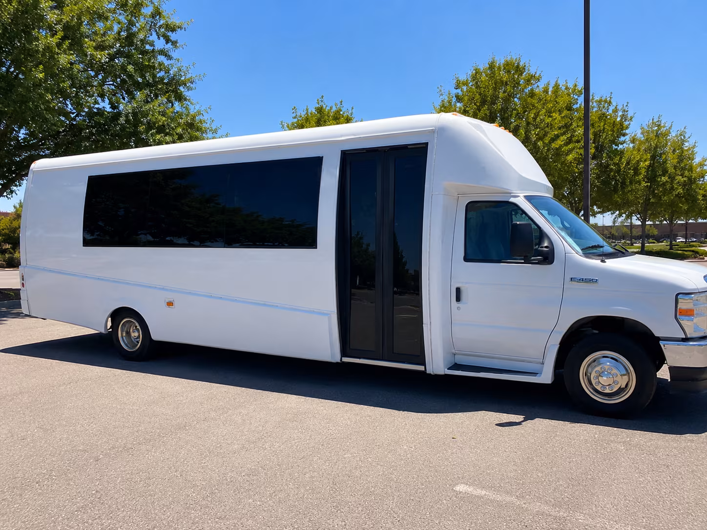 Interior of a party bus rental serving Pueblo