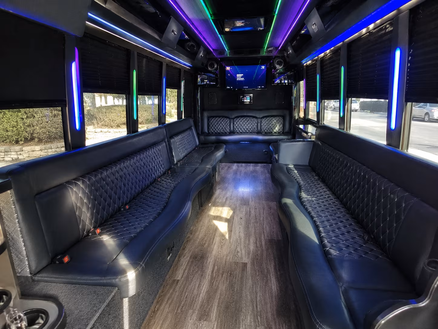 Pueblo Birthday, Sweet 16, & Quinceañera Transportation party bus exterior