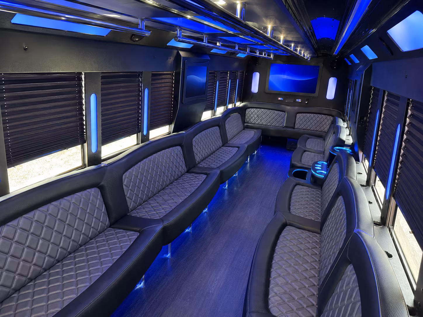Pueblo Concert & Music Festival Transportation party bus interior