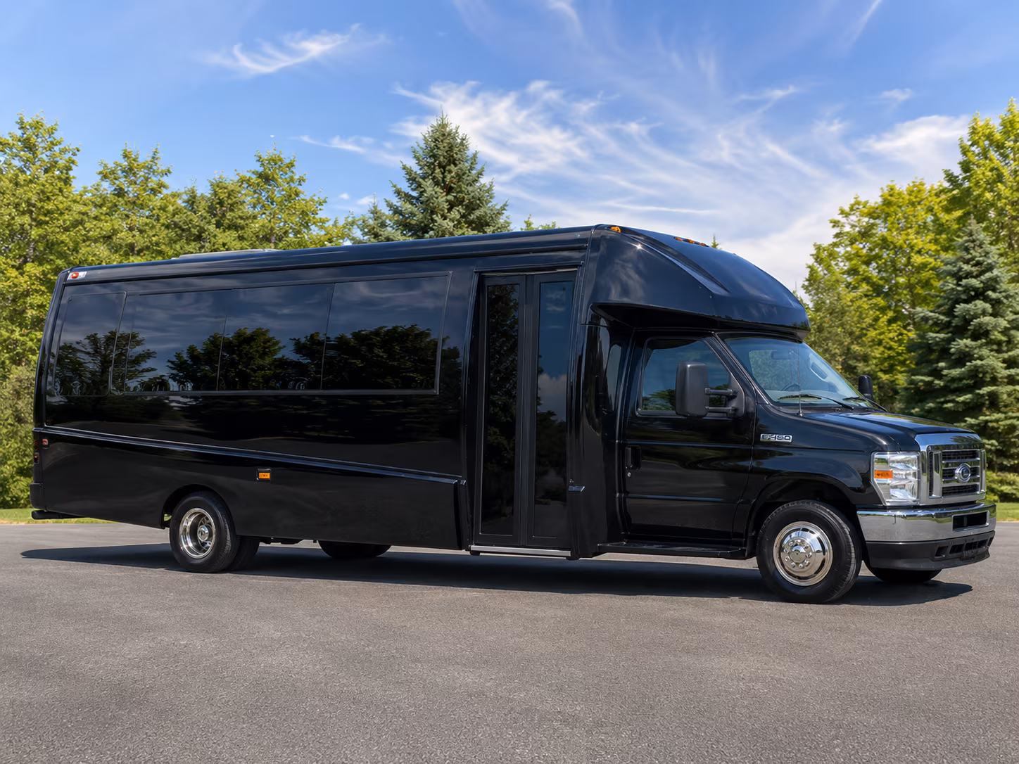 Pueblo Corporate Transportation party bus exterior