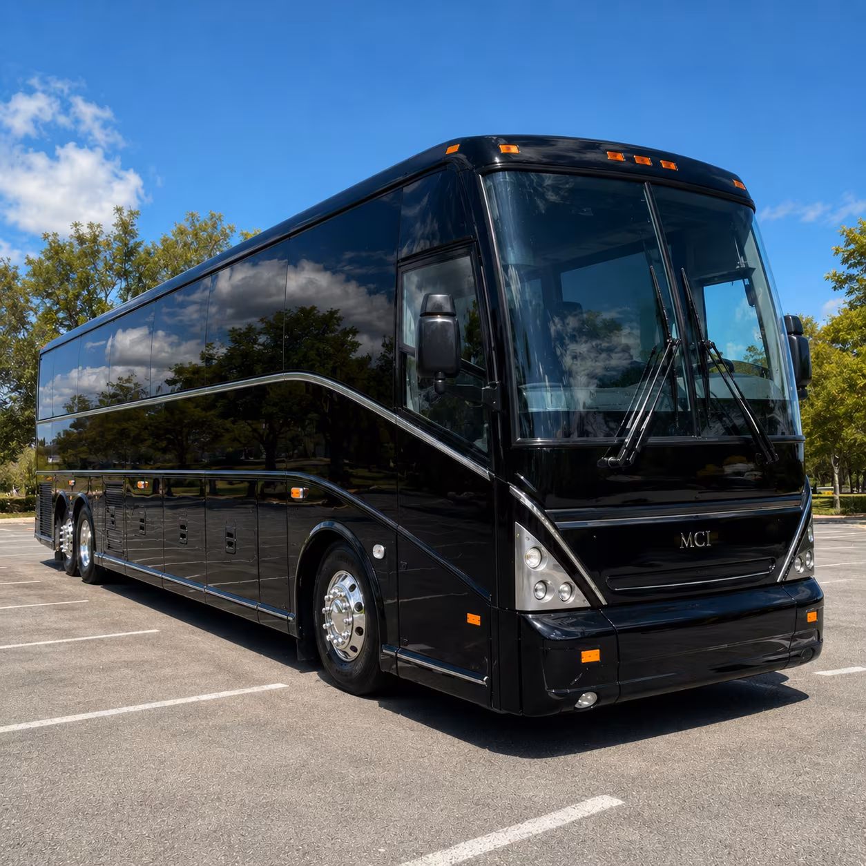 Pueblo School Event Transportation party bus exterior