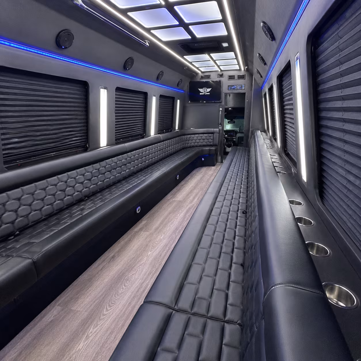 Pueblo Sporting Event Transportation party bus exterior