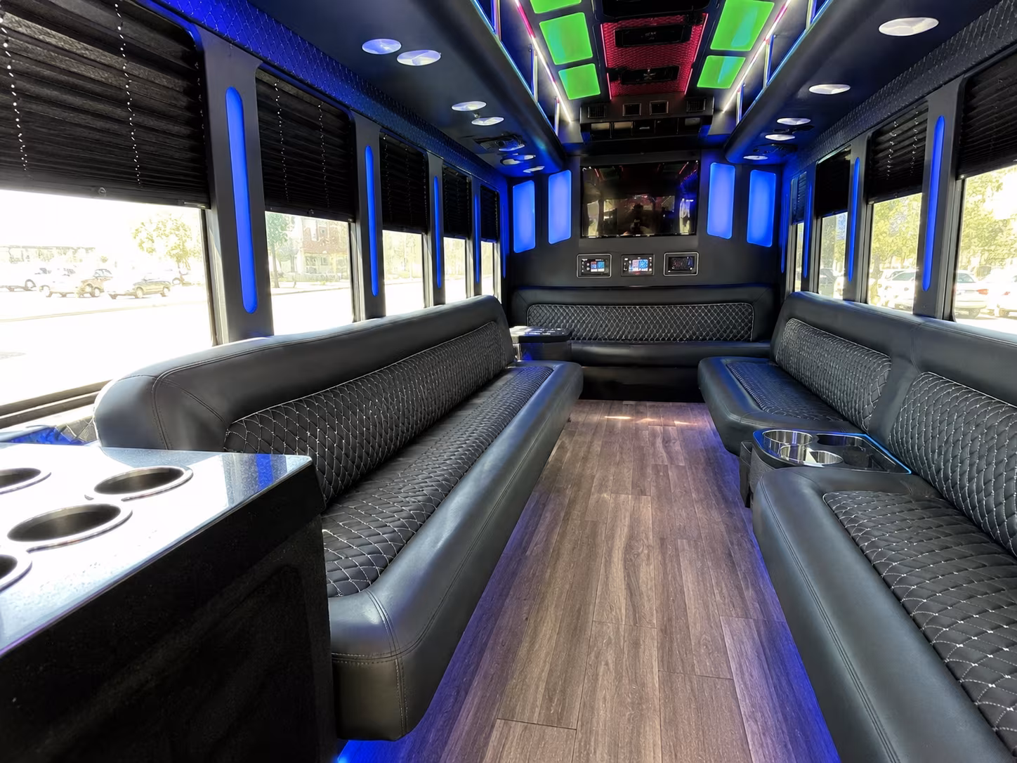 Pueblo Sporting Event Transportation party bus exterior