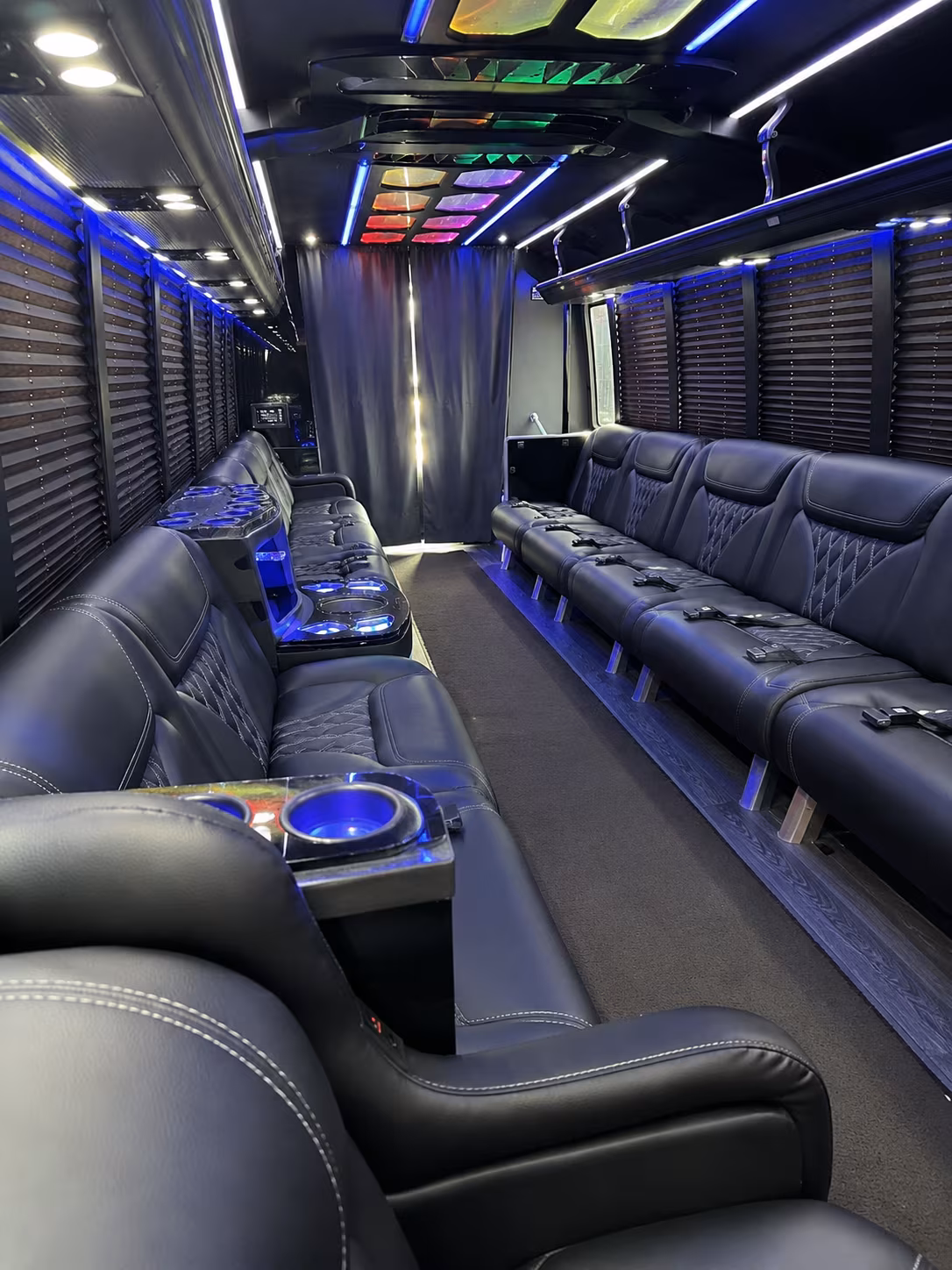 Pueblo Wedding Transportation party bus exterior