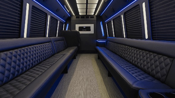 25 passenger party bus interior