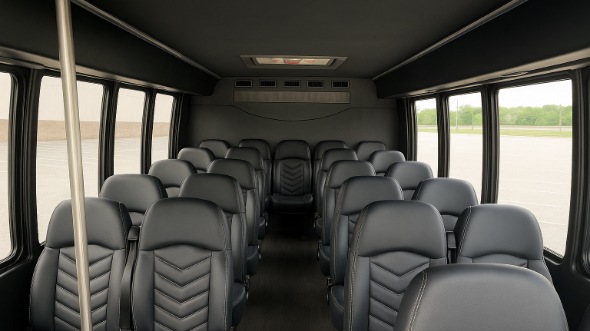 Interior of Charter Bus Company Pueblo's 30 Passenger Minibus in Pueblo
