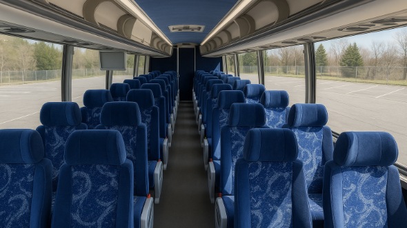 Interior of Charter Bus Company Pueblo's 44 Passenger Charter Bus in Pueblo
