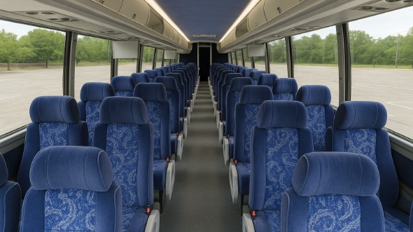 Interior of Charter Bus Company Pueblo's 45 Passenger Charter Bus in Pueblo