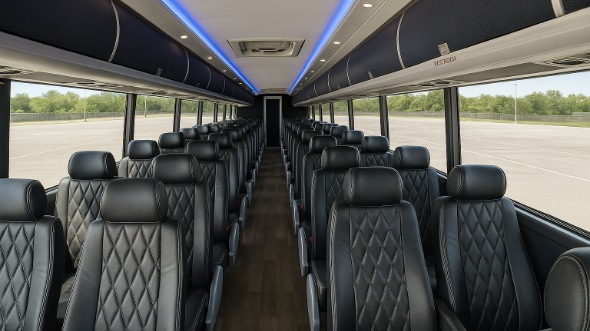 Interior of Charter Bus Company Pueblo's 46 Passenger Charter Bus in Pueblo