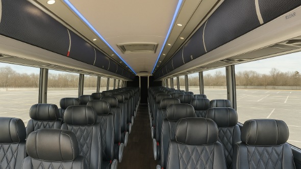 Interior of Charter Bus Company Pueblo's 47 Passenger Charter Bus in Pueblo