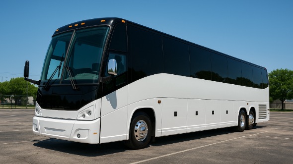 Exterior of Charter Bus Company Pueblo's 48 Passenger Charter Bus in Pueblo
