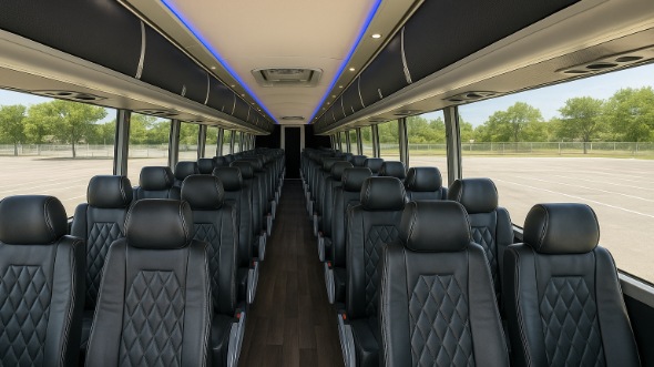 Interior of Charter Bus Company Pueblo's 51 Passenger Charter Bus in Pueblo