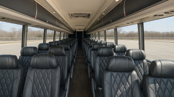 Interior of Charter Bus Company Pueblo's 54 Passenger Charter Bus in Pueblo