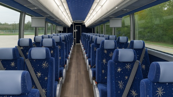 Interior of Charter Bus Company Pueblo's 55 Passenger Charter Bus in Pueblo