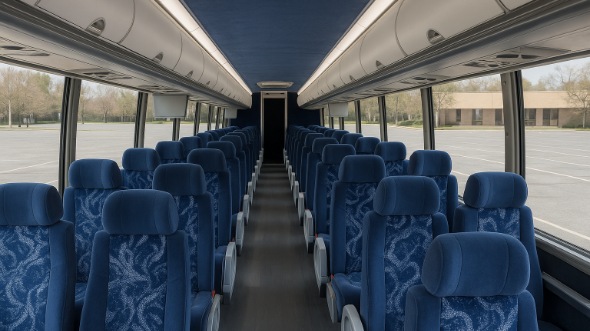 Interior of Charter Bus Company Pueblo's 56 Passenger Charter Bus in Pueblo